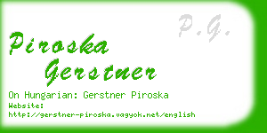 piroska gerstner business card
